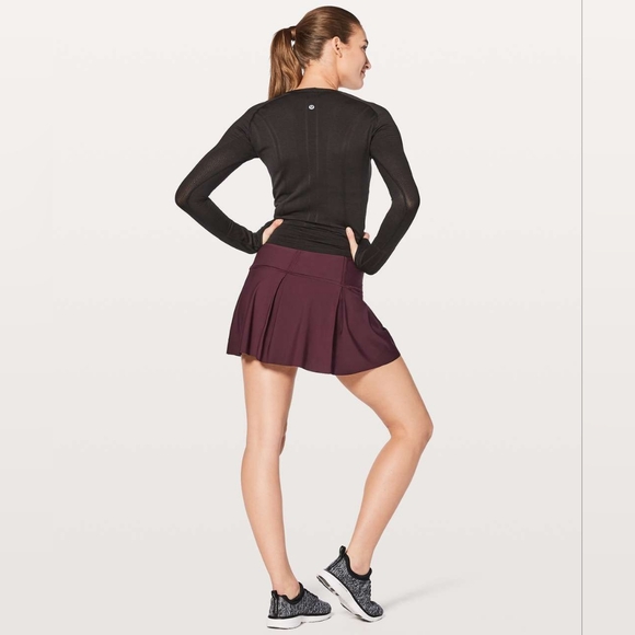 Lululemon Lost In Pace Mid-Rise Skirt (Regular) 13" (Dark Adobe) Size 8 - Picture 2 of 15